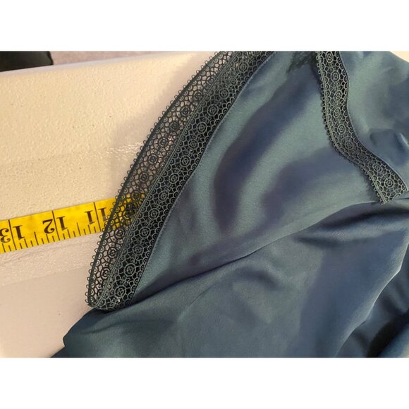 J Crew Ruffled Neck Blouse Lace Trim Short-Sleeve XL Lightweight - Picture 9 of 9